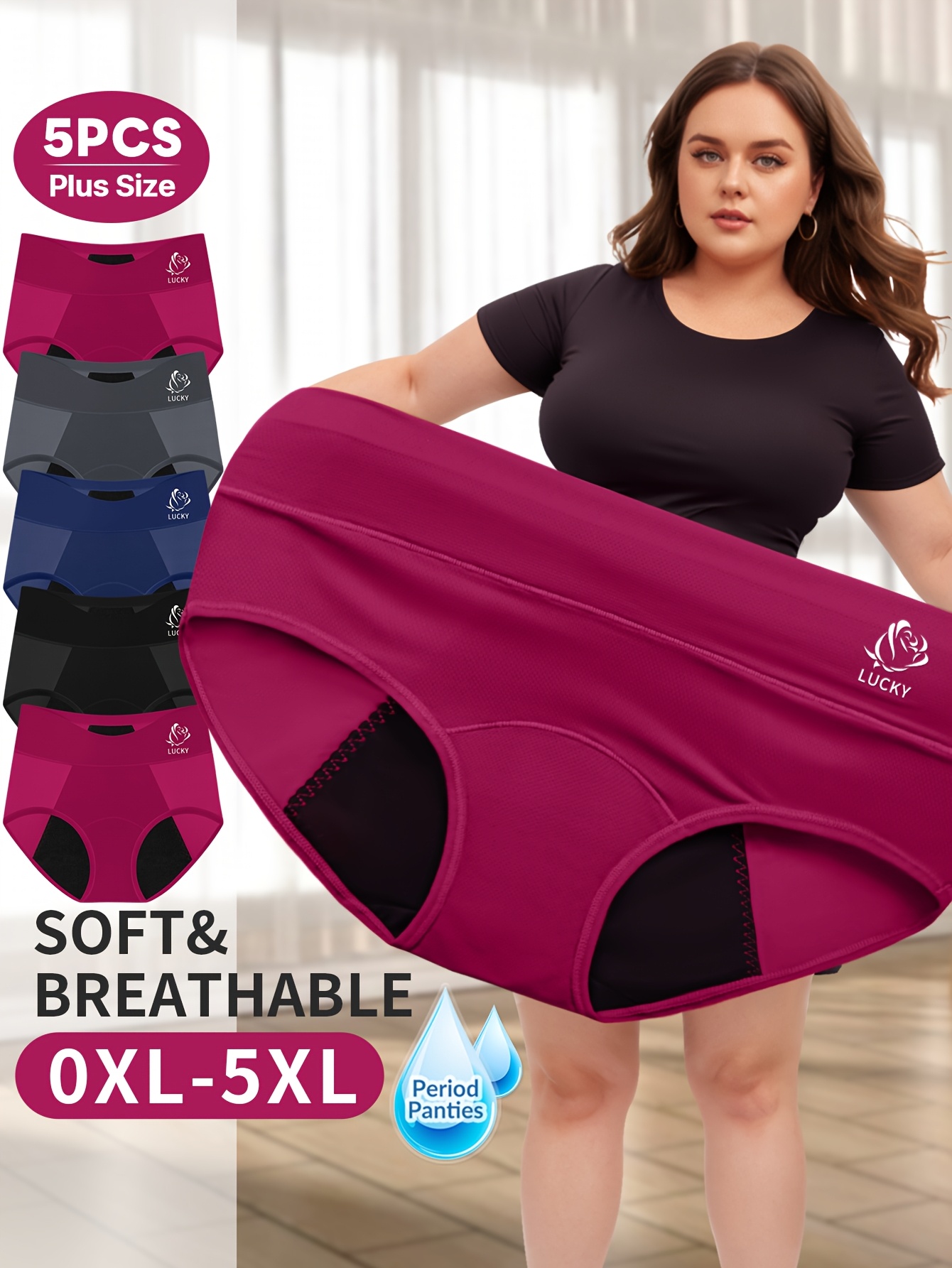 Multi Pack Underwear - 5-Pack of Large Size Underwear, Fat