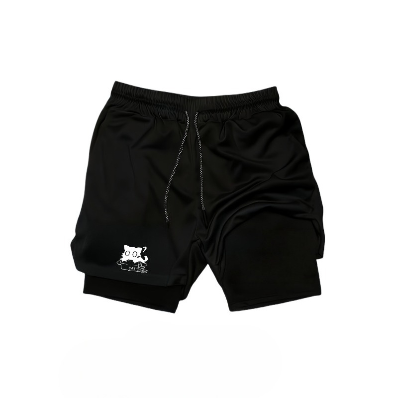Compression Shorts Athletes - Quick Drying Breathable 2-in-1 Double-layer Sports