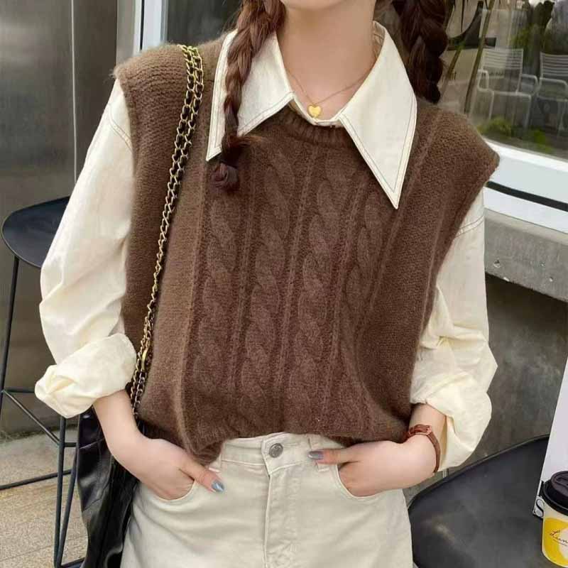 Sleeveless Undershirt - 2025 New O-Neck Knitted Vest Women