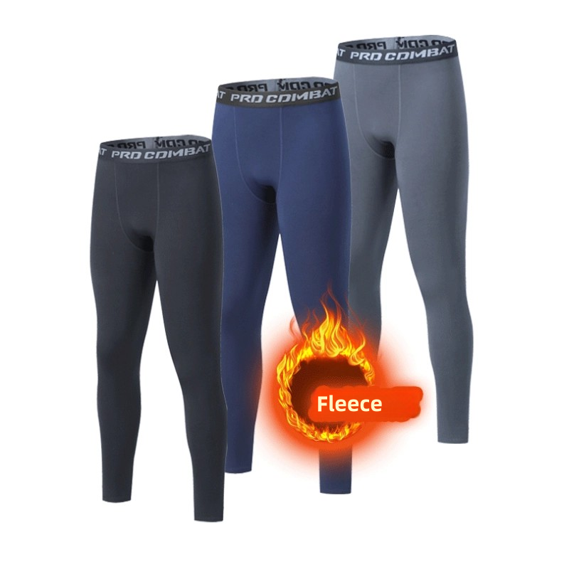 Compression Long Pant - Winter Men Thermal Underwear Man Fleece