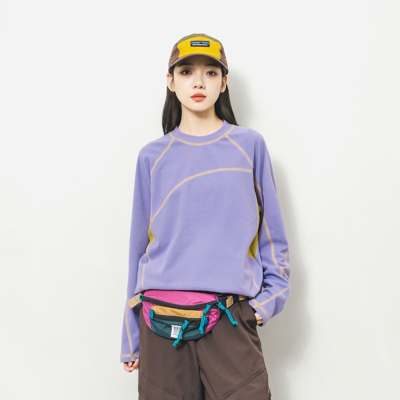 Base Layer Top - Unisex Outdoor Color Block Long Sleeve