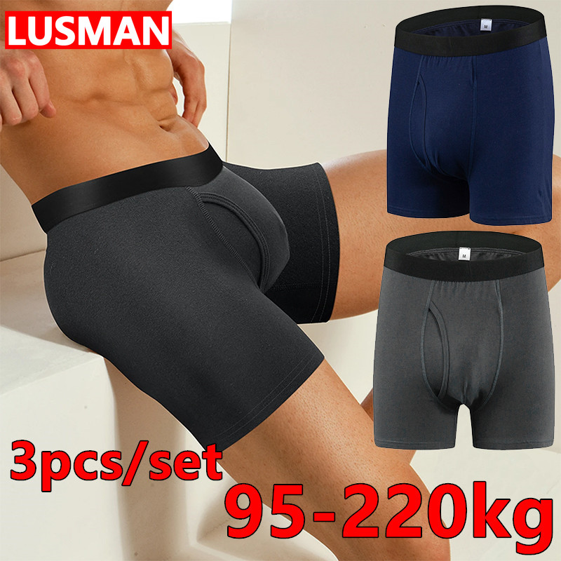 Boxer Brief Pack Cotton - 3pcs Men's Cotton Underwear Boxers Big