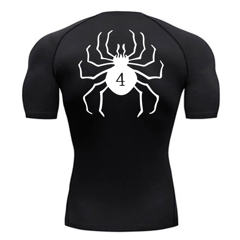 Base Layer Top - Spider Print Compression Shirts for Men