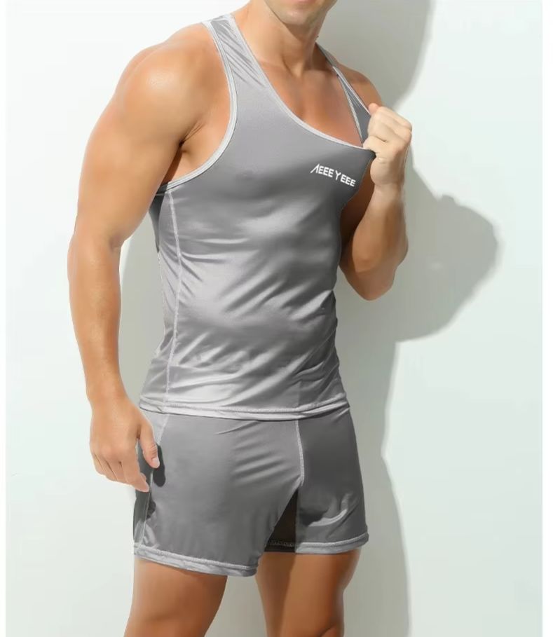 Mesh Sport Boxer - Men's Underwear Grey boxer ultra-thin ice