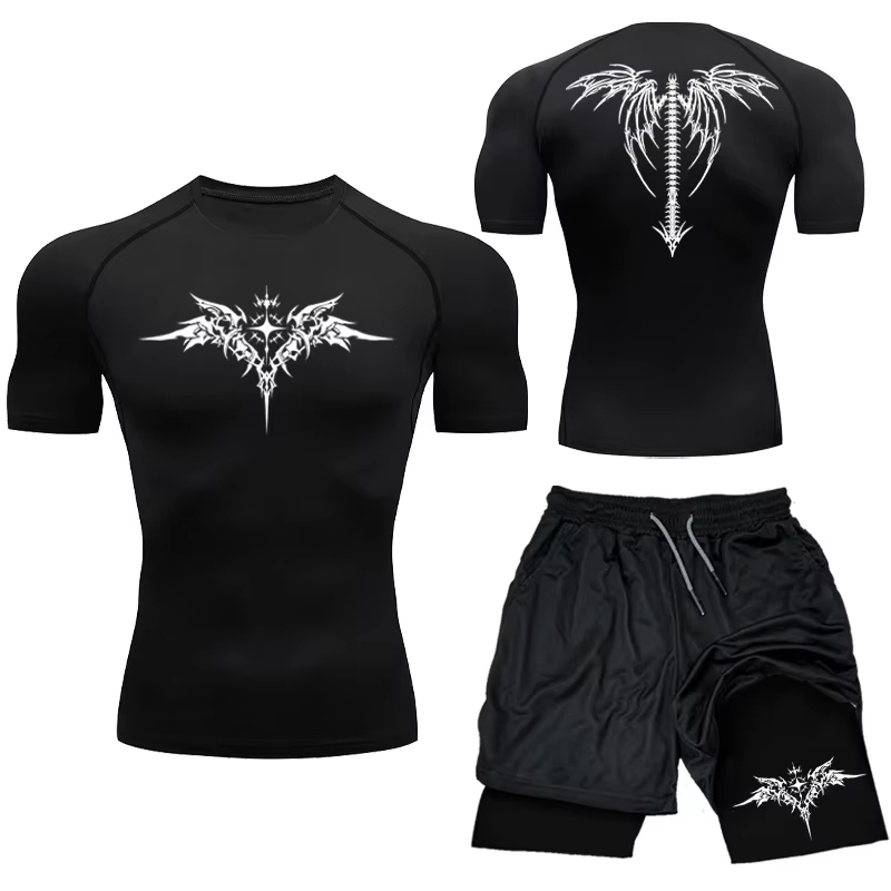Compression Shorts Athletes - New Men's MMA Compression Athletic Set