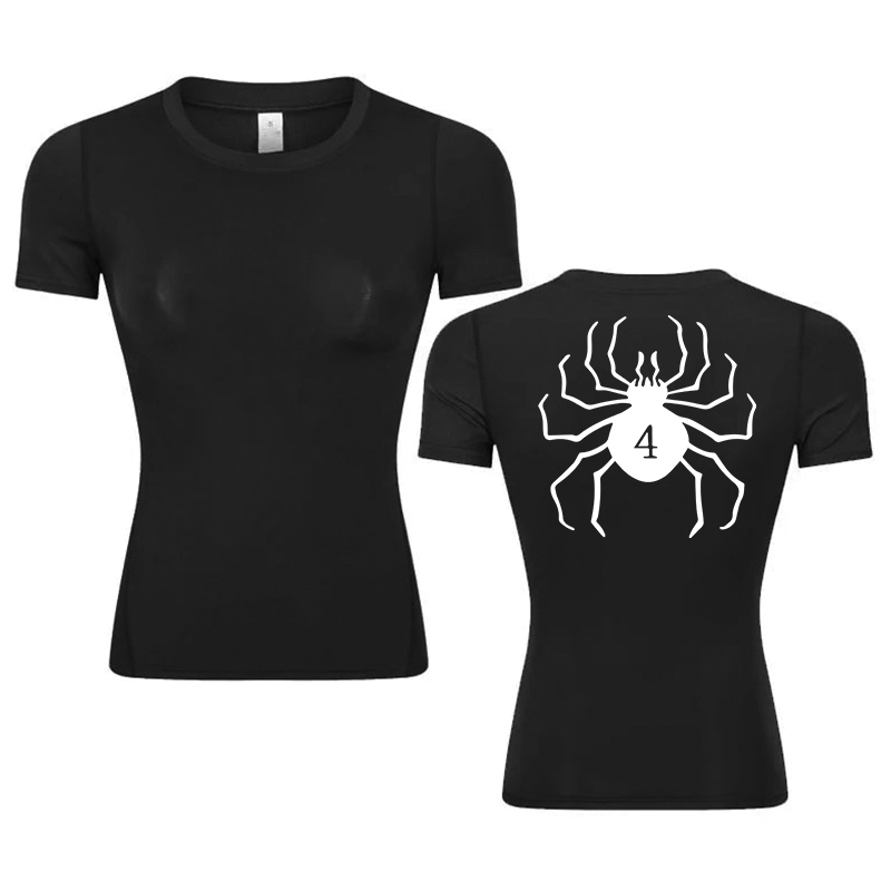 Base Layer Top - Graphic Print Compression Shirt for Women