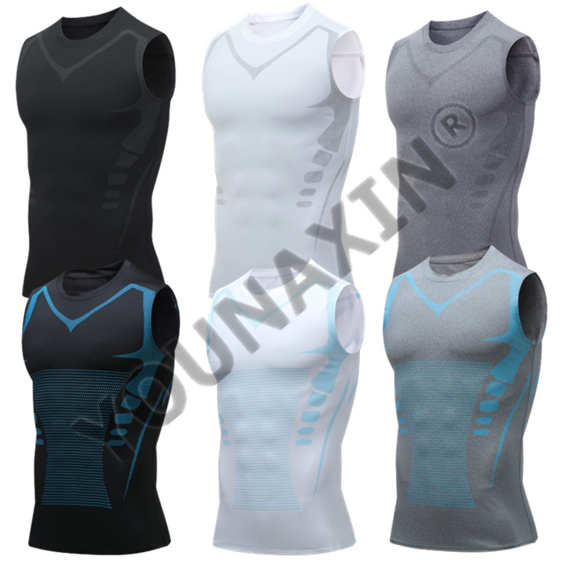 T Shirt Tight Fit - 3 Pieces Men's Sleeveless T-Shirts Base
