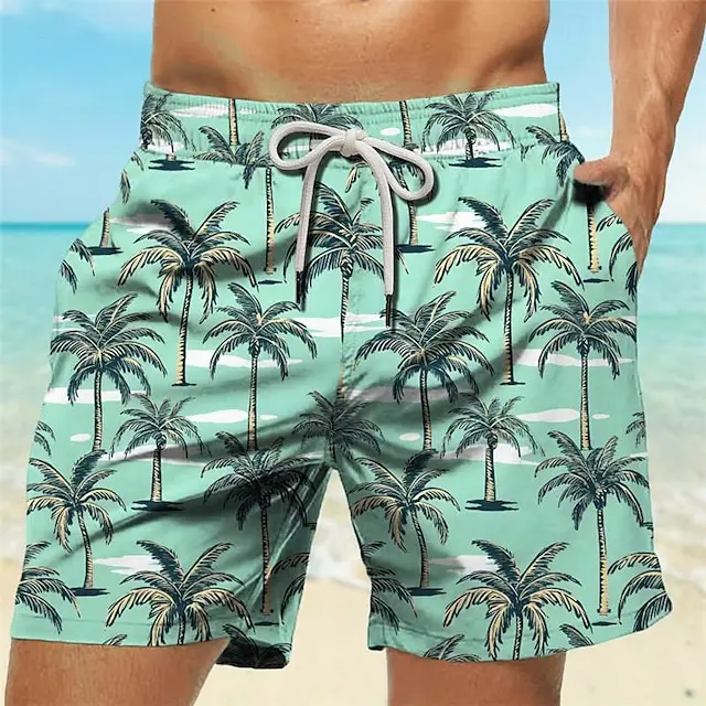Tropical Palm Tree 3D Printed  - đánh giá và giá Trunk Breathable Men