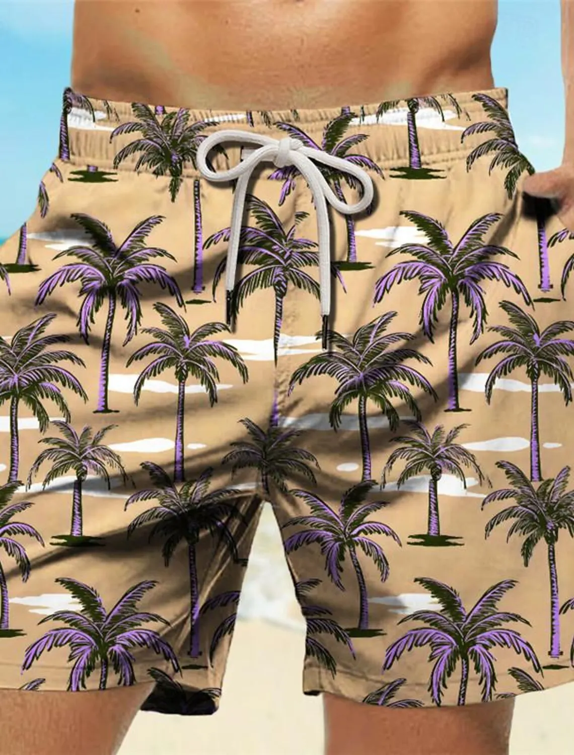 Tropical Palm Tree 3D Printed  - đánh giá và giá Trunk Breathable Men