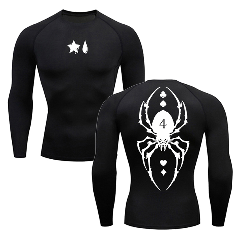 Spider Print Compression Shirt - đánh giá và giá Base Layer Top