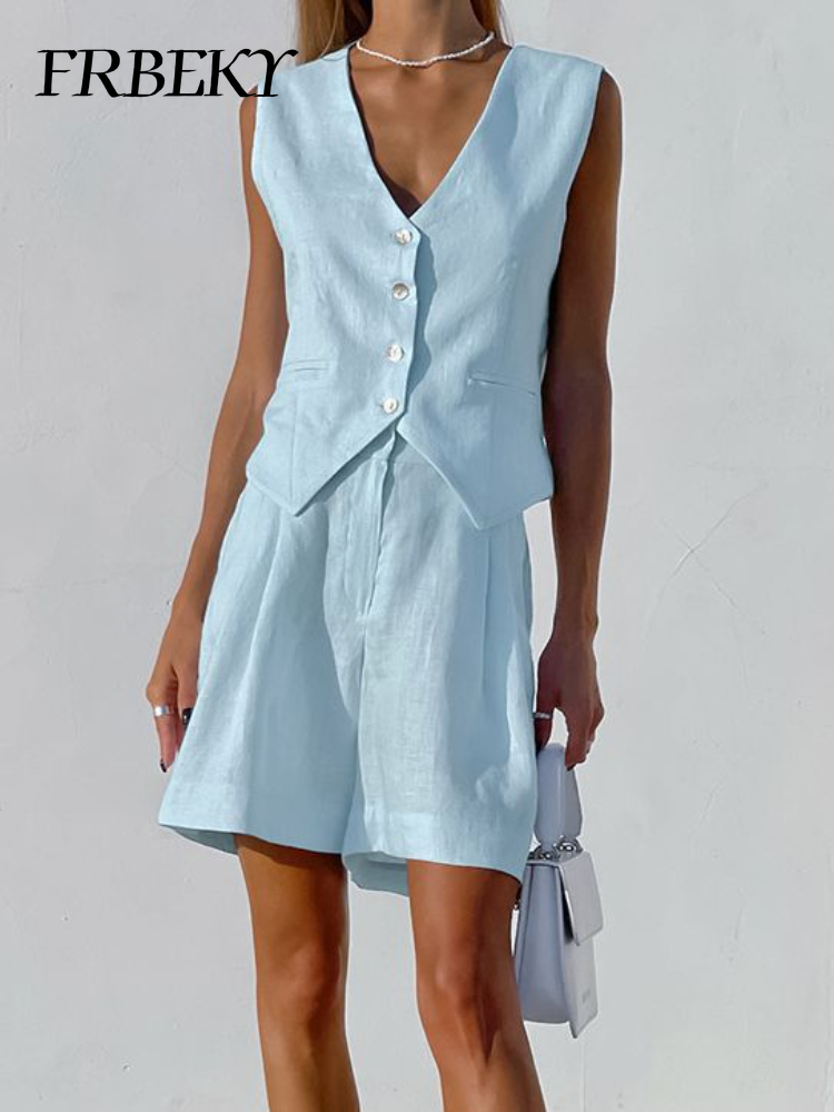New Cotton Linen Vest Short Se - đánh giá và giá Sleeveless Undershirt