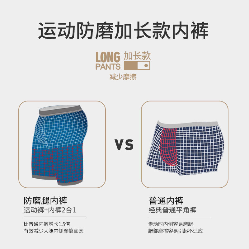 2 Cái/lốc Quần Lót Chân Lên Dà - đánh giá và giá Long Leg Trunk Men