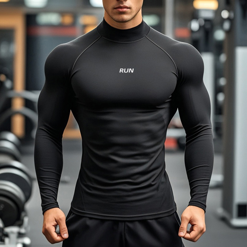 Men's Running Turtleneck Quick - đánh giá và giá T Shirt Tight Fit