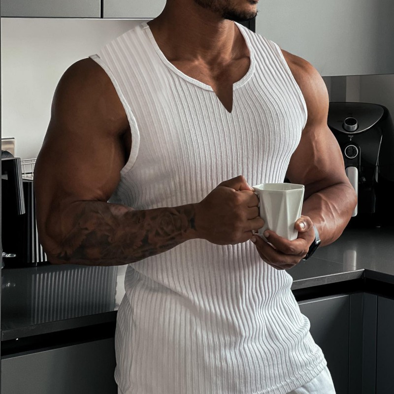Summer New men V-neck Vest str - đánh giá và giá Undershirt Crew Neck
