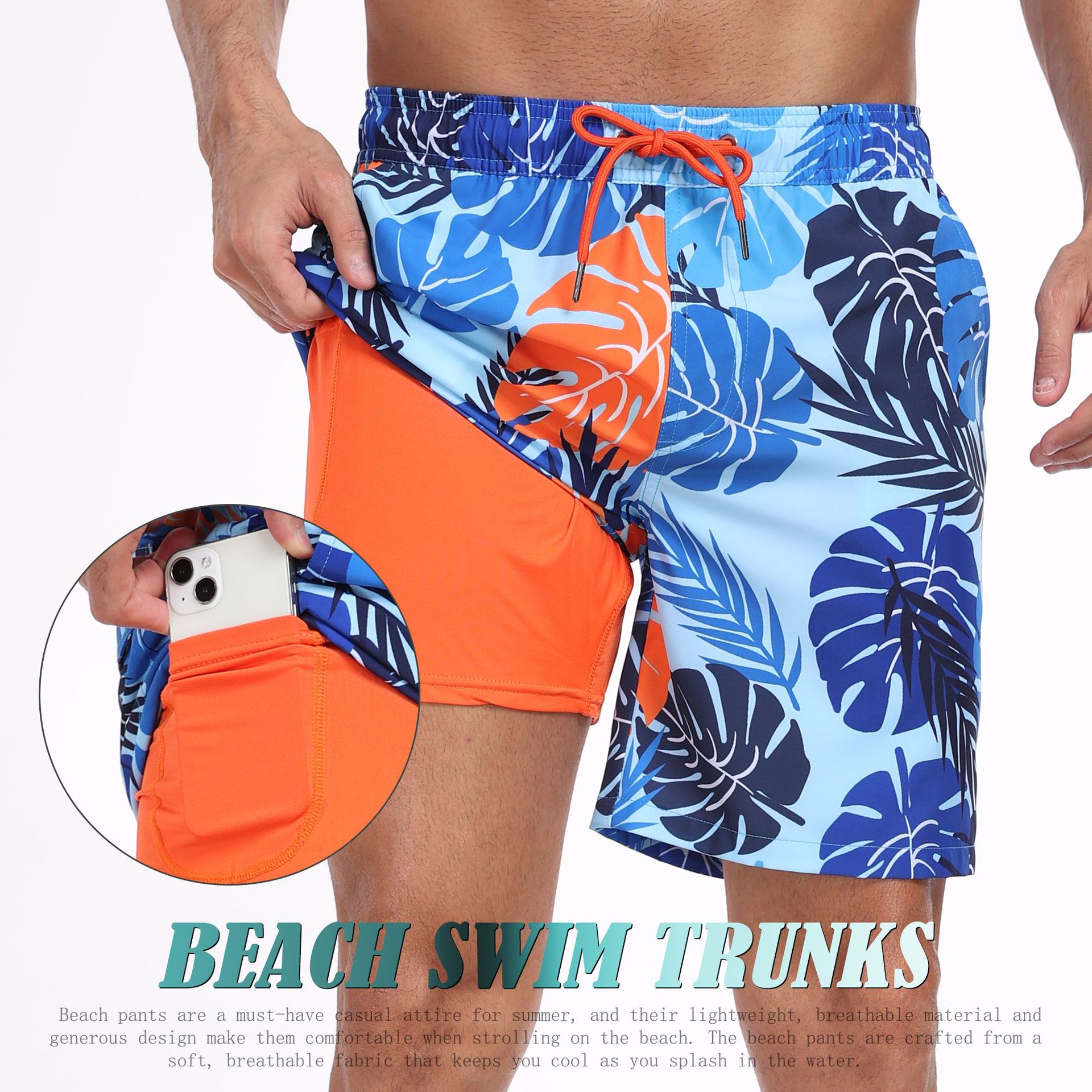 Mens Shark Pattern 2 in 1 Boar - đánh giá và giá Long Leg Trunk Men