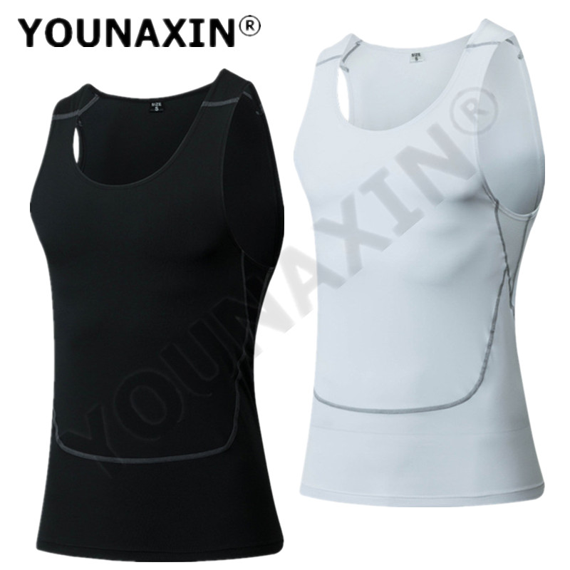 Men Black Sport Skinny Vest Ti - đánh giá và giá T Shirt Tight Fit