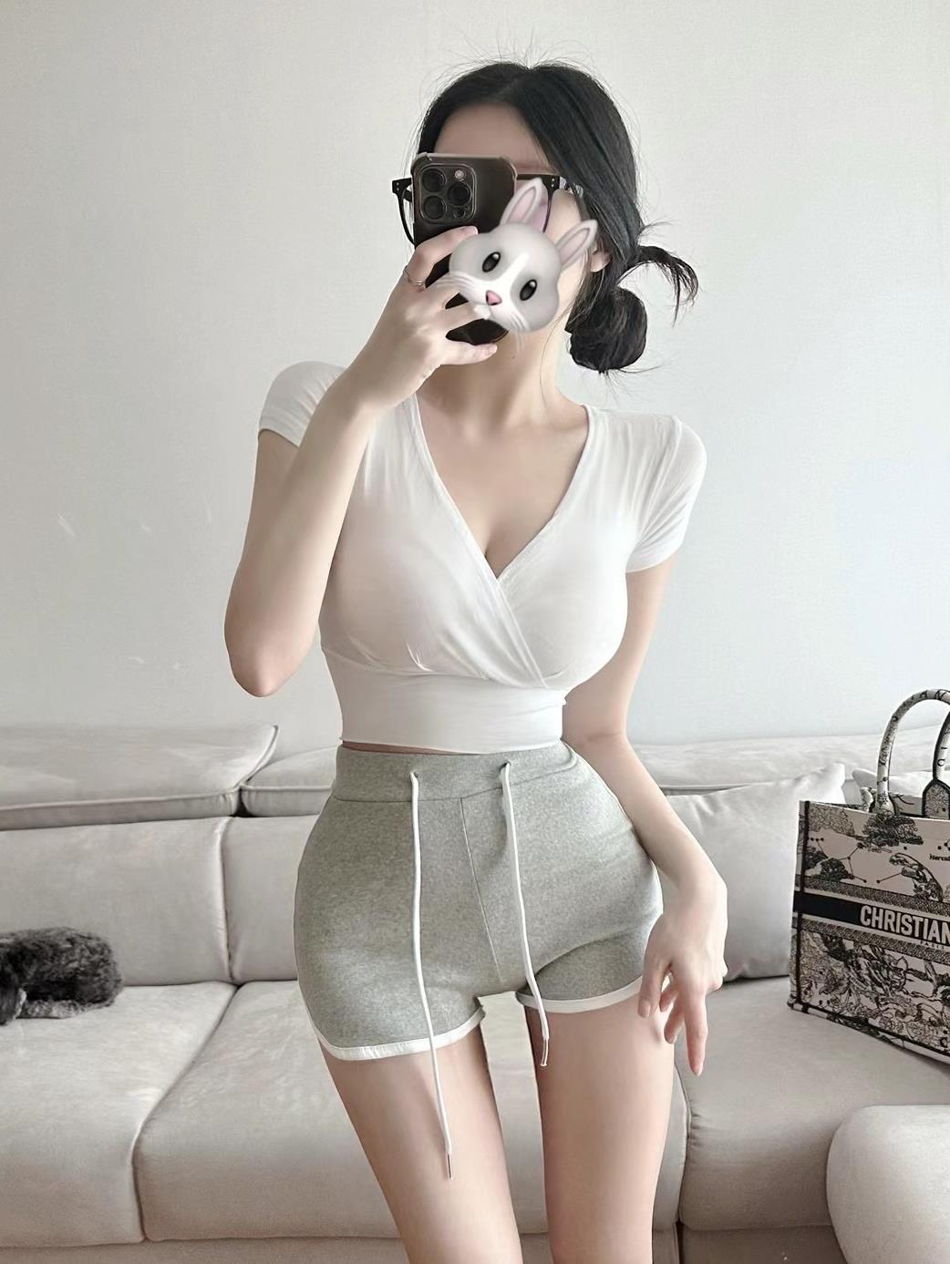 51STUDIO Sexy Deep V Short Sle - đánh giá và giá T Shirt Tight Fit