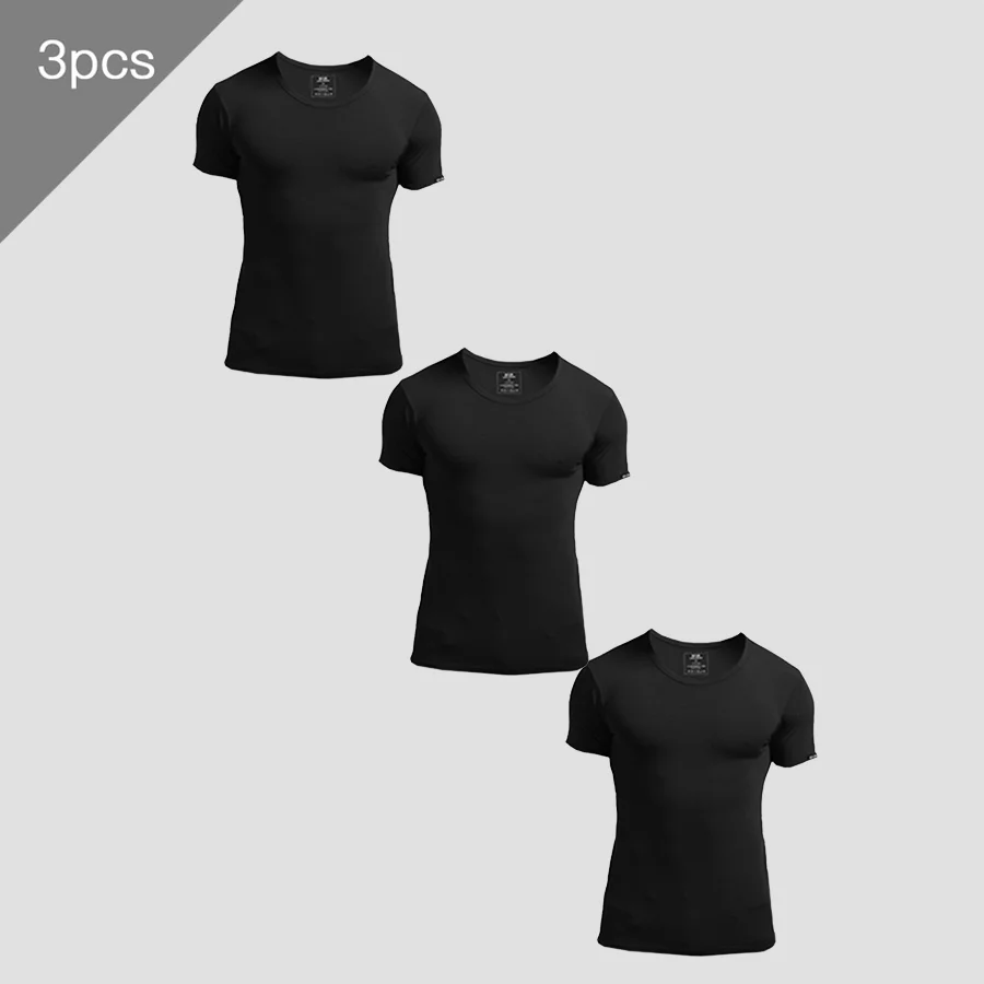 3PCS Men's Summer Short Sleeve - đánh giá và giá Undershirt Crew Neck