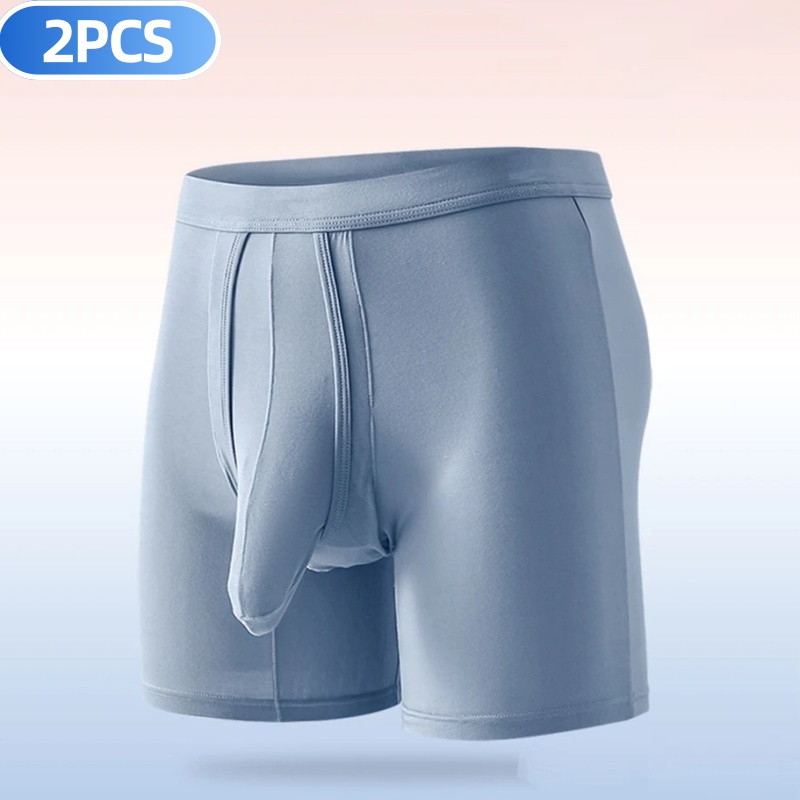 2PCS Mens Long Legs Underwear  - đánh giá và giá Long Leg Trunk Men