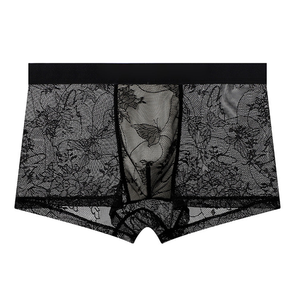 Men's Ice Silk Mesh Lace Boxer - đánh giá và giá Pouch Boxer Pouch
