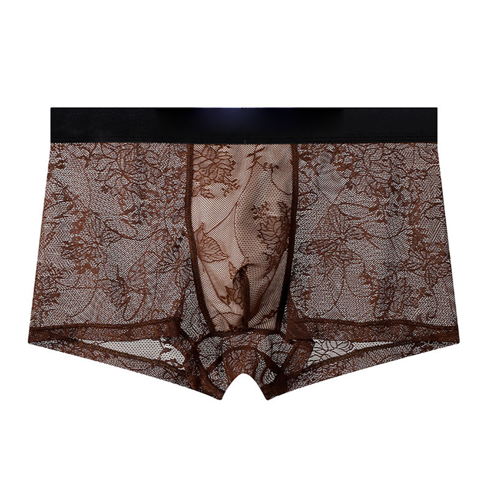 Men's Ice Silk Mesh Lace Boxer - đánh giá và giá Pouch Boxer Pouch