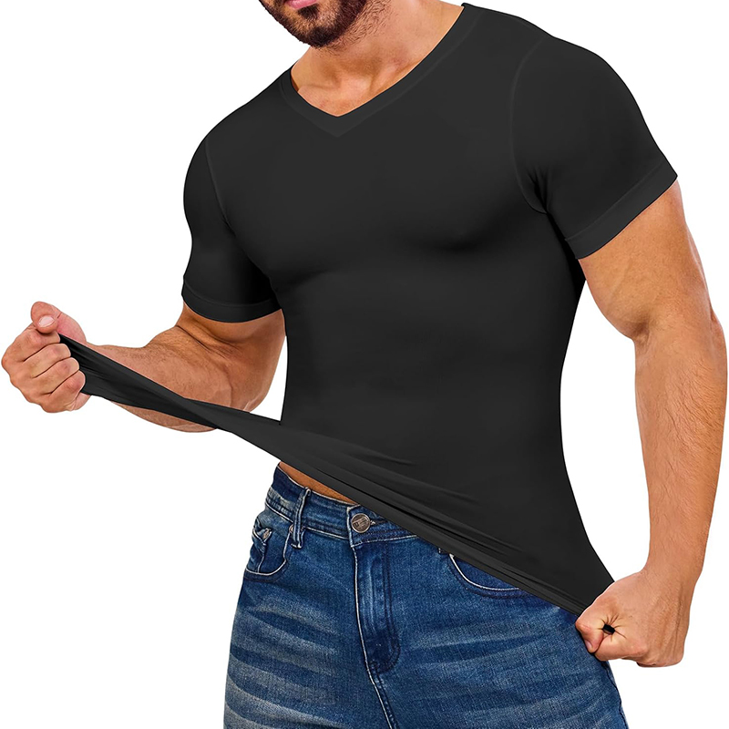 Men V Neck Compression Shirts  - đánh giá và giá Undershirt Crew Neck