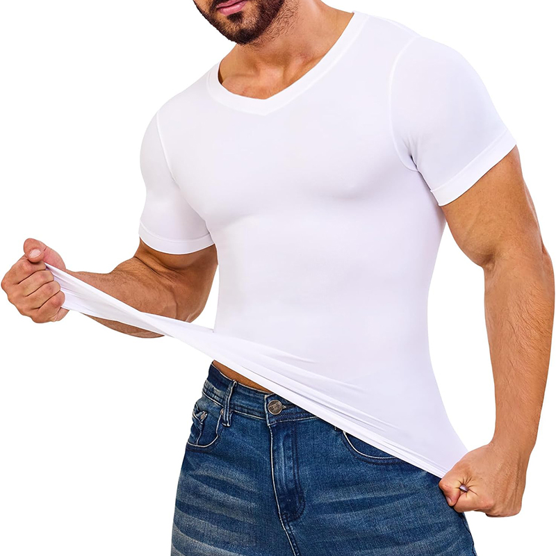 Men V Neck Compression Shirts  - đánh giá và giá Undershirt Crew Neck