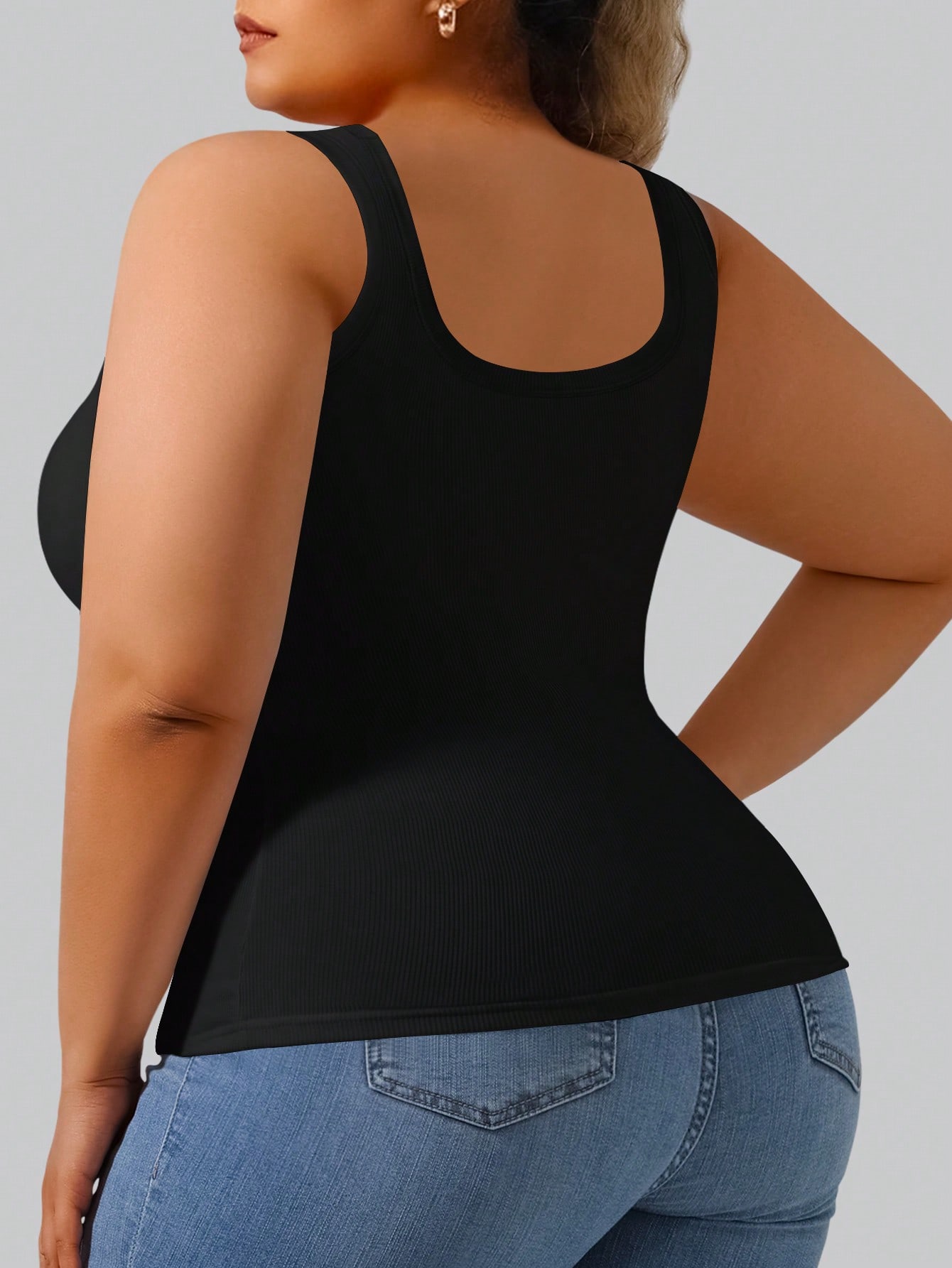 Plus Size Women's High Stretch - đánh giá và giá Tank Top Ribbed