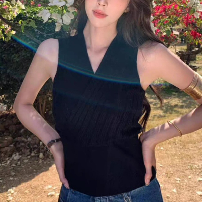 Women's Sleeveless Wrap Knit S - đánh giá và giá Tank Top Ribbed