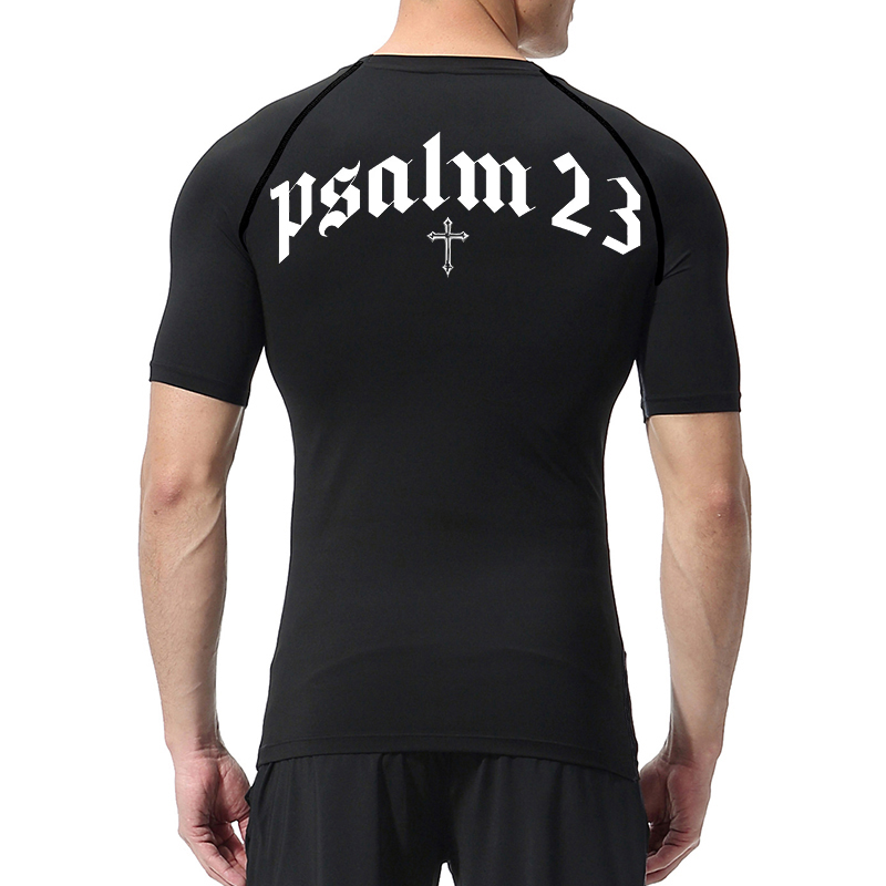 Psalm 23 Cross Print Compressi - đánh giá và giá Base Layer Top